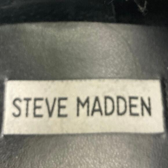 Steve Madden Howler Women's Black Leather Chunky Platform Chelsea Ankle Boots 8M - Picture 6 of 6